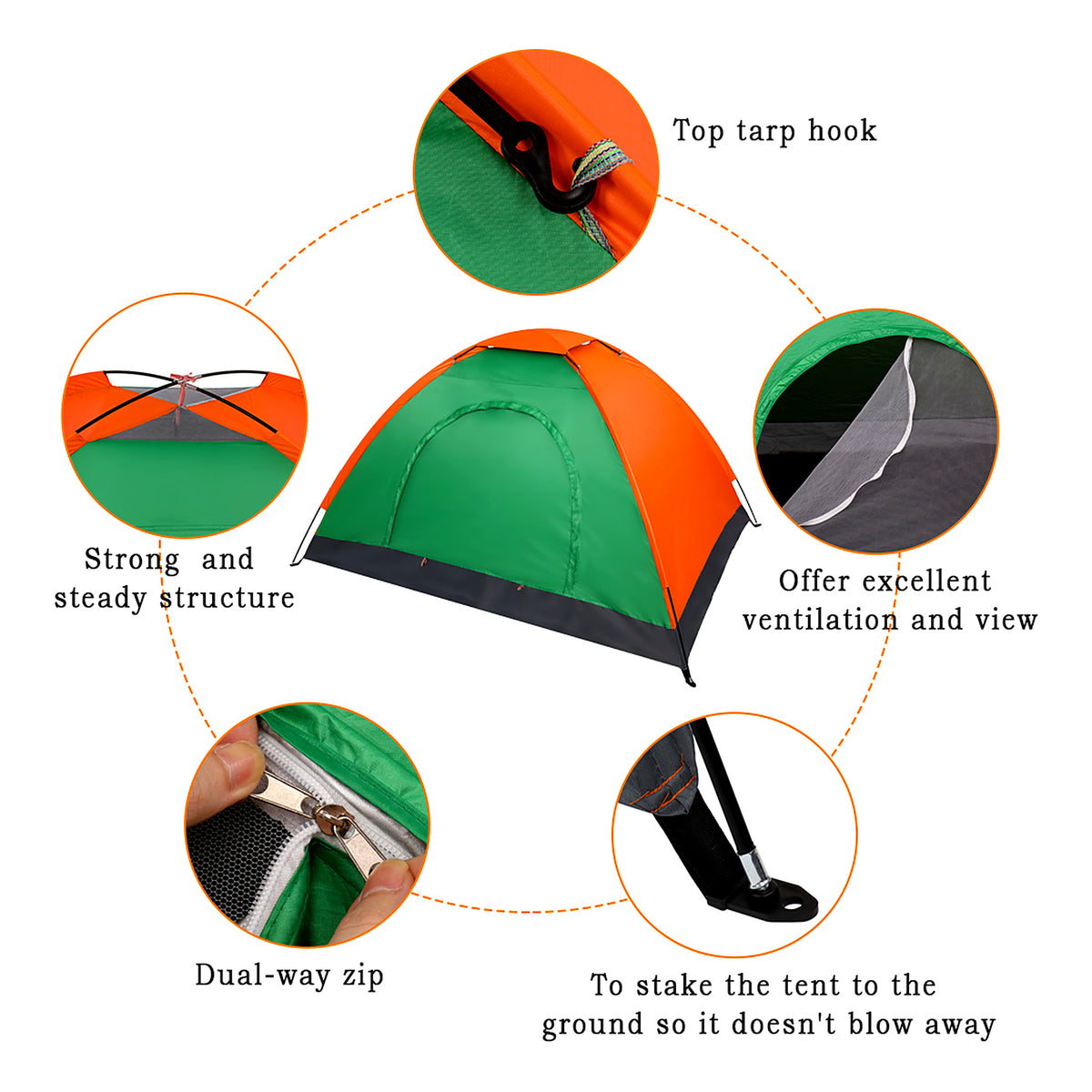 Trail Dome Tent – 1-2 Person, Double Door