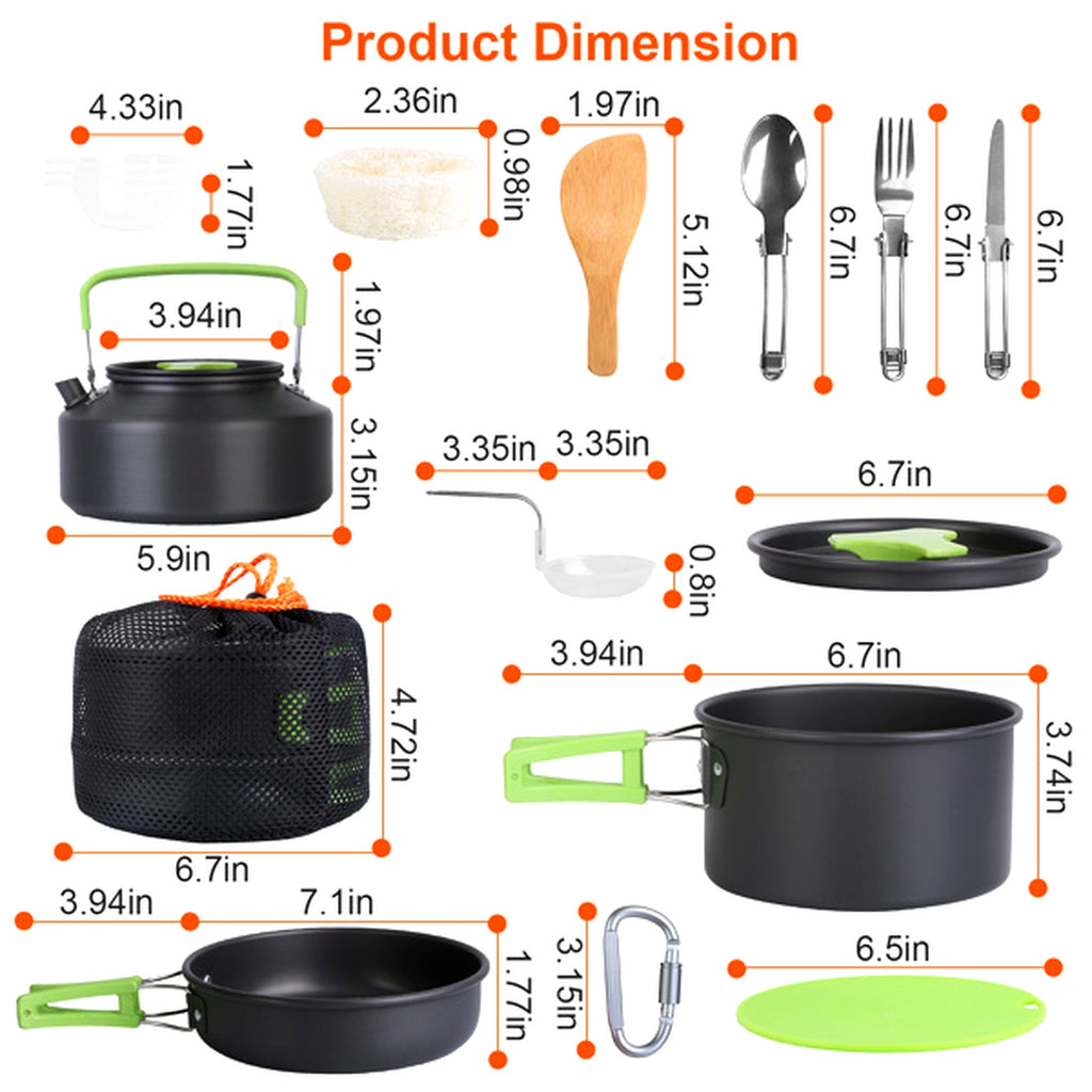 16-Piece Camp Cookware Set