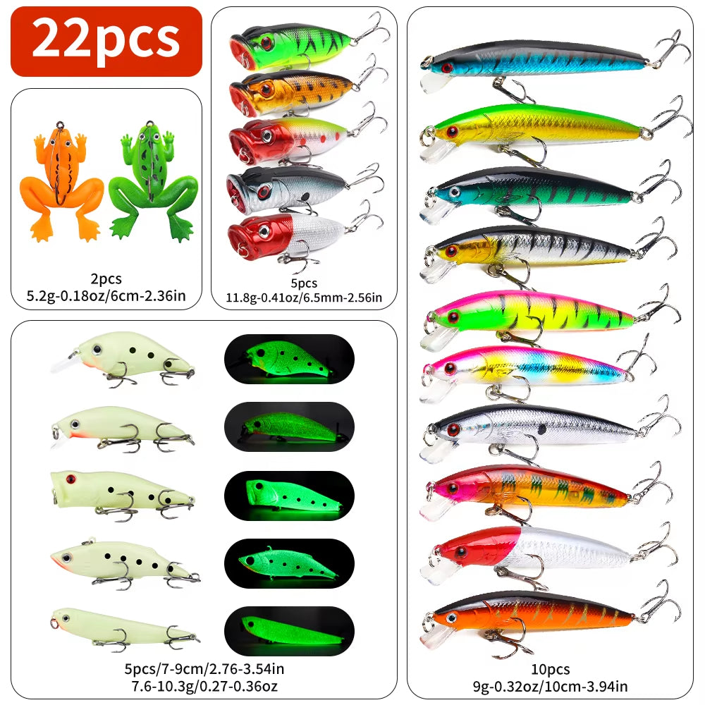 Fishing & Camp Combo – Angler's Lure Bundle & Camo Dome Tent 3-4P