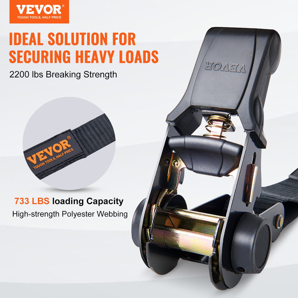 VEVOR ratchet tie down straps 4-pack