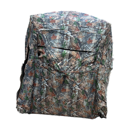 Hunting ground blind set up