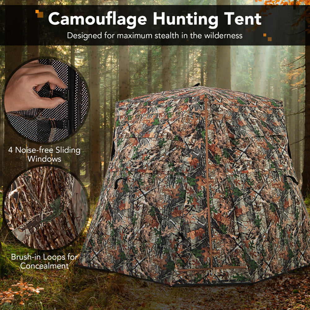 360 Degree See-Through Ground Hunting Blind
