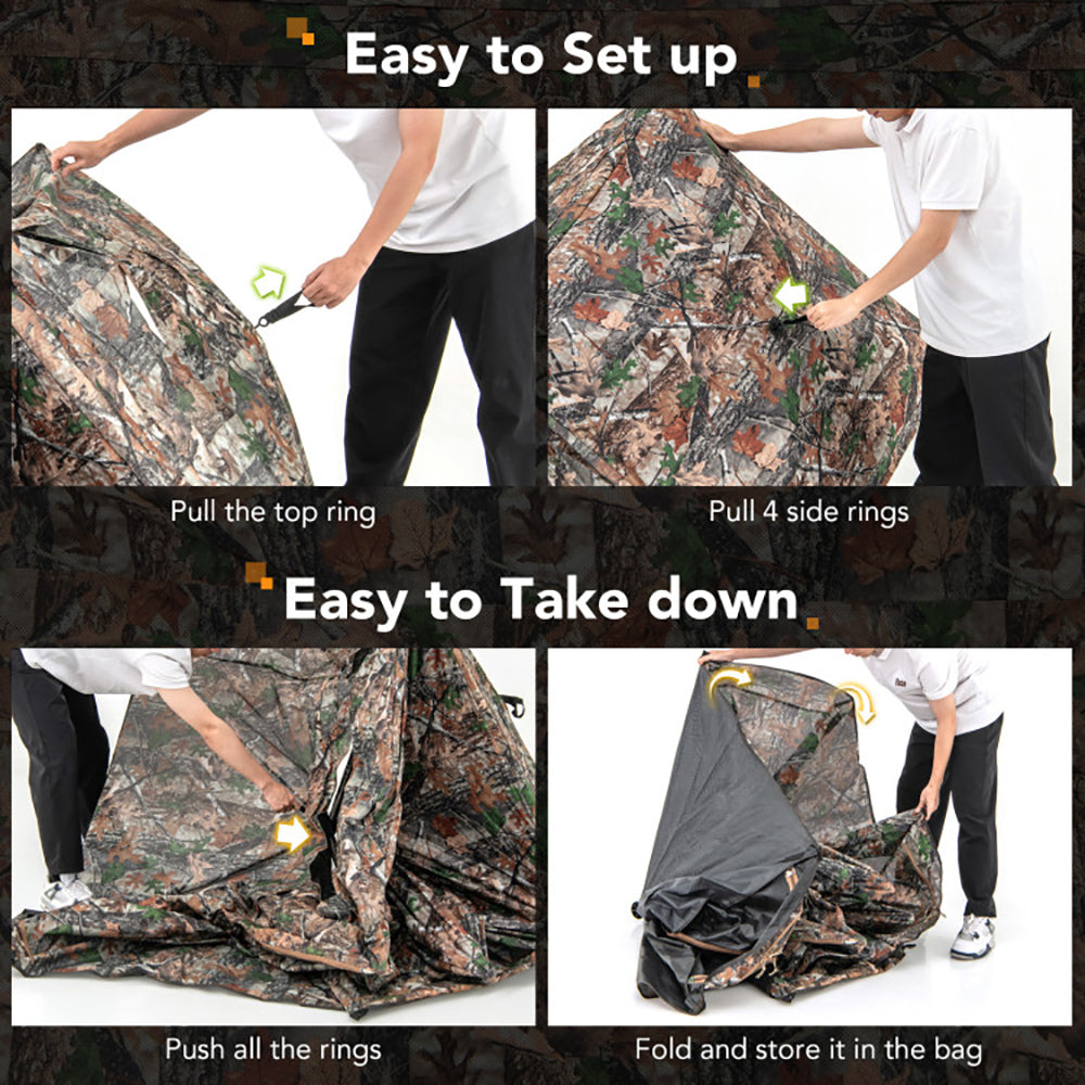 360 Degree See-Through Ground Hunting Blind