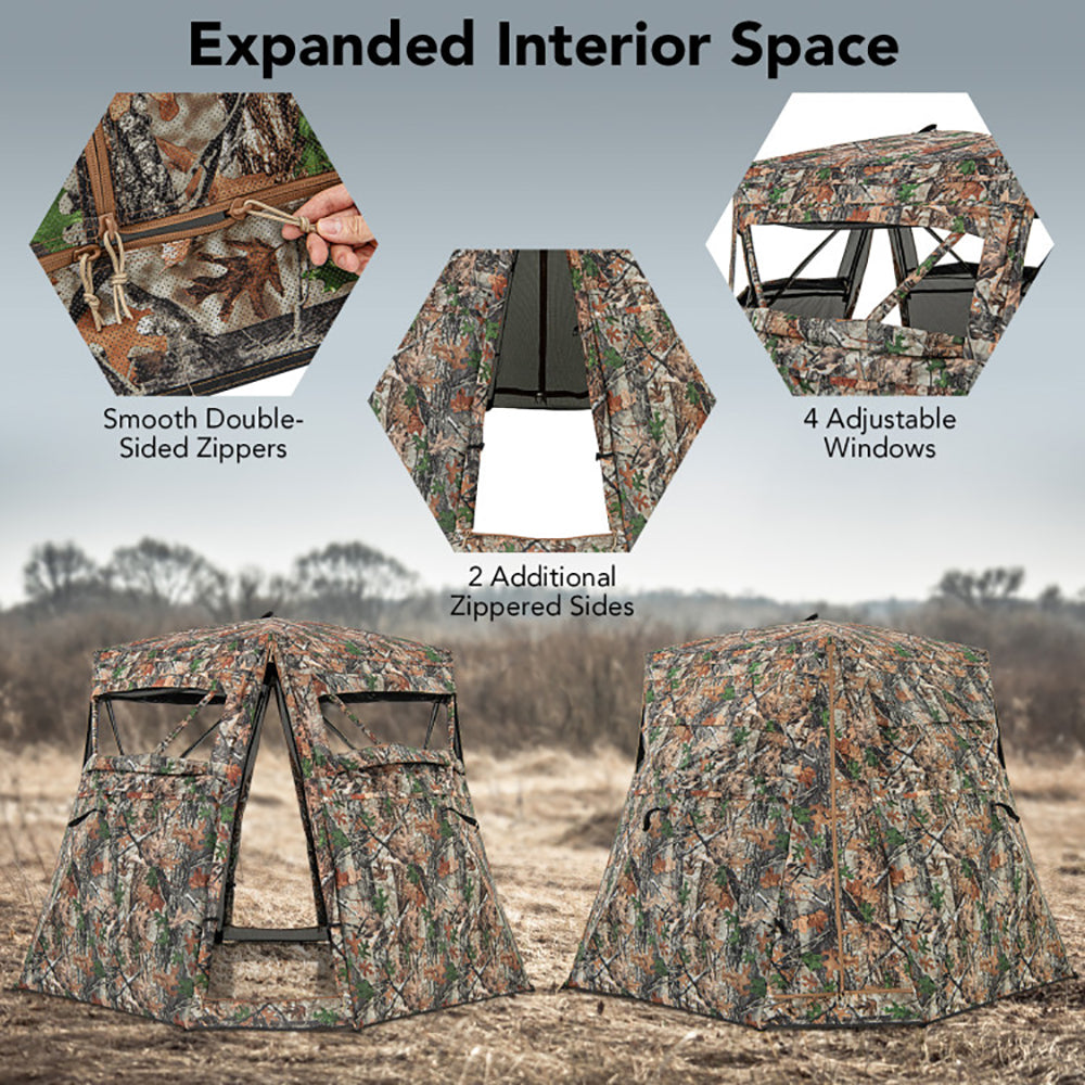 360 Degree See-Through Ground Hunting Blind