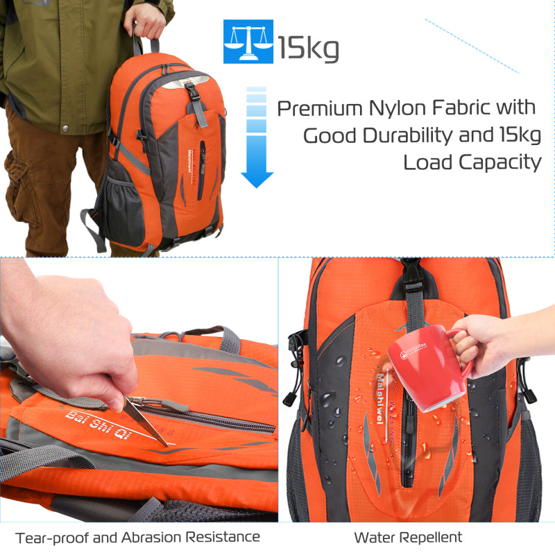 Trail Daypack – 36L Water-Resistant Hiking Backpack