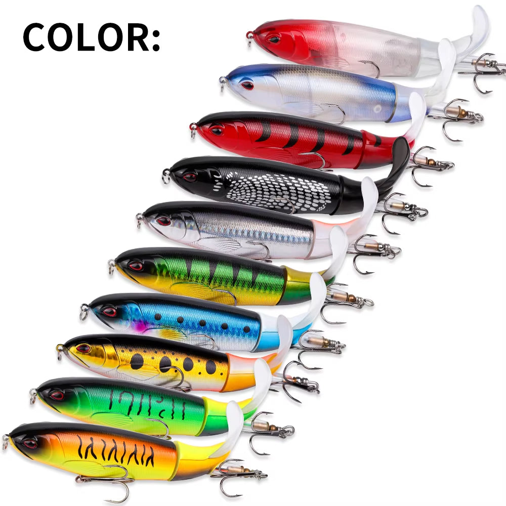 Topwater Lure Kit – 10-Piece Swivel Tail Set